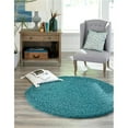 thumbnail image 1 of Unique Loom 3127851 6 x 6 Pi Shag Solide Tapis Rond&44; Bleu Aqua, 1 of 5