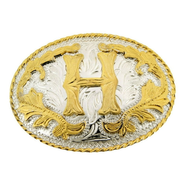 Initial Letter "H " Belt Buckle Monogram Middle Initial Alphabet