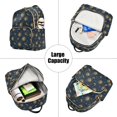 thumbnail image 5 of FORMRS Mini Backpack Purse for Women Quilted Travel Daypack Casual Shoulder Bag, Blue Sun Moon Pattern, 5 of 7