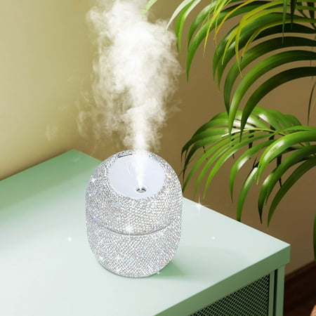 

Water Droplet Embedded Diamond Humidifier Mini USB Car Humidifier For Home Desktop Office And Dormitory Use