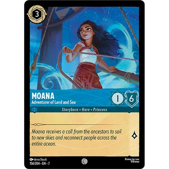 Disney Lorcana Archazia's Island Common Moana - Adventurer of Land and Sea #156