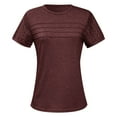 thumbnail image 5 of Razzly Women's T-Shirts Casual Short Sleeve V Neck Lace Trim Blouse Summer Fashion Tops Soft Comfortable Breathable Loose Fit Tee Shirt(Red,2XL), 5 of 5