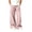 Pink-02, variant on Mitankcoo Girls Wide Leg Pants Elastic Drawstring Waist Casual Loose Trousers with Pockets for Fall Kids Daily