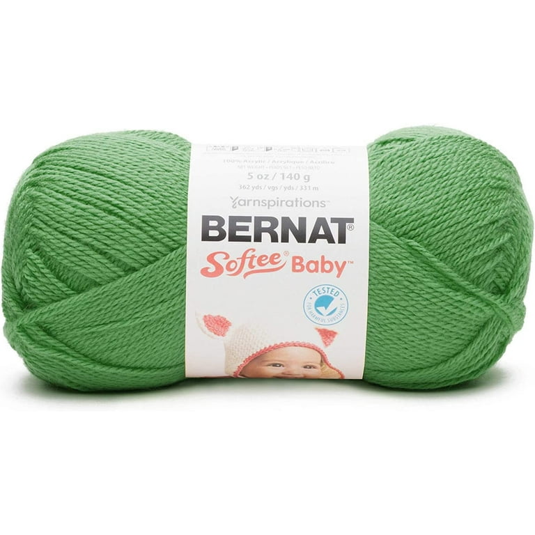  Bernat Softee Baby Grass Green Yarn - 3 Pack of 141g/5oz -  Acrylic - 3 DK (Light) - 362 Yards - Knitting/Crochet