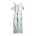 thumbnail image 3 of Gvmfive Women Summer Boho Beach Printed Long Dress Lace Cold Shoulder Casual Maxi Dress, 3 of 4