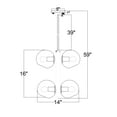 thumbnail image 3 of Warehouse of Tiffany Vien 4-Light Clear Glass Black Pendant Lamp, 3 of 3