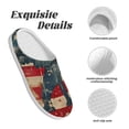 thumbnail image 5 of Disketp Vintage American Flag Elephant Women's Men's Slippers Plush Slip-On House Slipper for Winter Indoor Soft Cushion Non-slip Fluffy Slides Slippers-35/36, 5 of 7