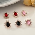 thumbnail image 3 of KDSJSXW Freshwater Pearl Earrings The Latest European Style Simple Fashion Is Suitable for Women's Party Jewelry Earrings Pearl Earrings Small Earrings for Women Pearl Studs(Black,One Size), 3 of 3