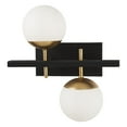 thumbnail image 2 of George Kovacs Alluria 15 1/4" High Black and Gold 2-Light Wall Sconce, 2 of 2