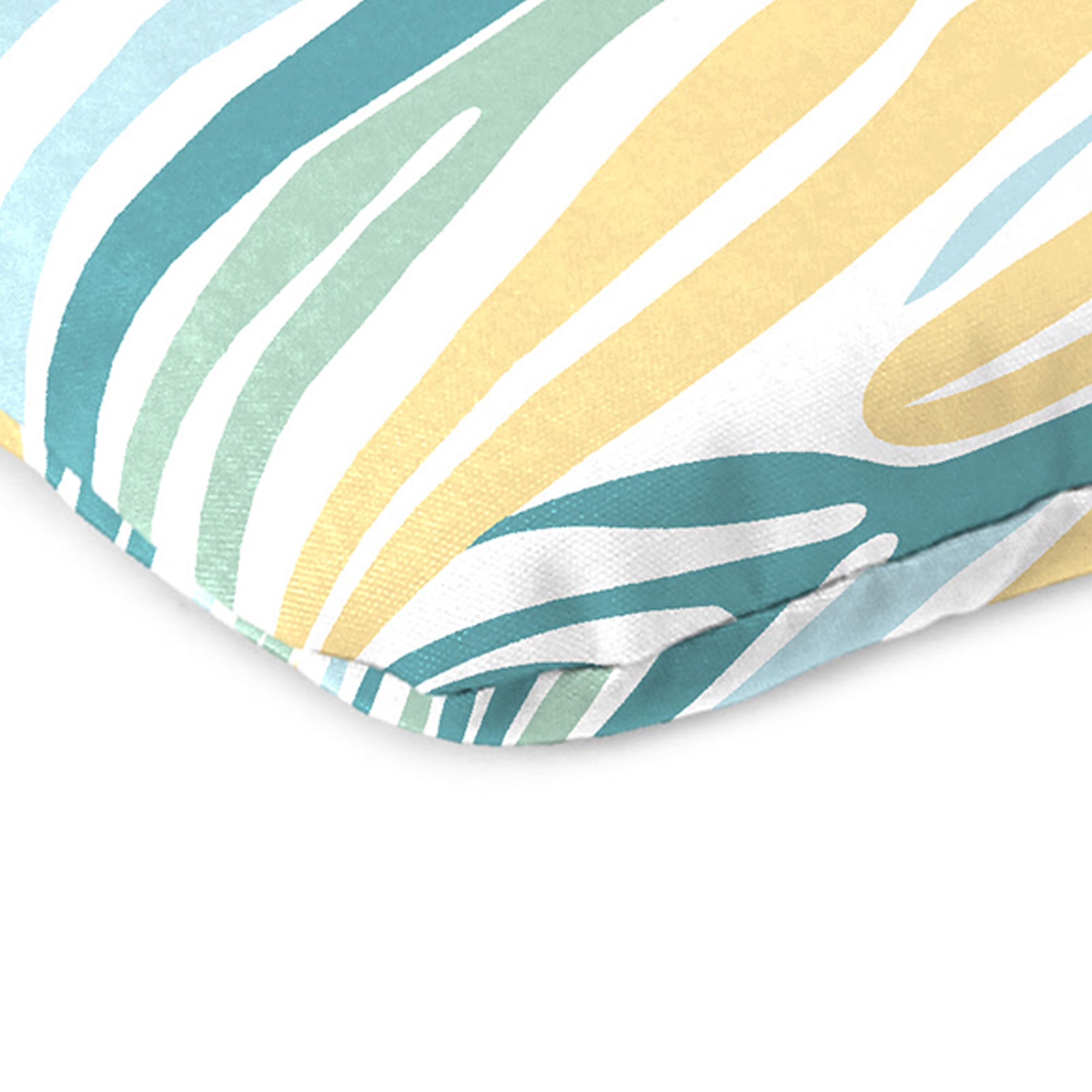 Jordan Manufacturing 16" x 16" Lilo Tapioca Multicolor Abstract Square Outdoor Chair Pad Seat Cushion with Ties (2 Pack)