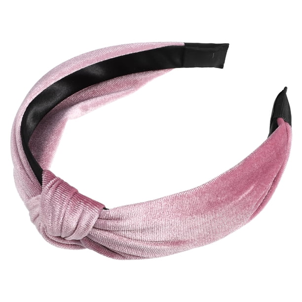 Diadema de Terciopelo Anudadas Unique Bargains Rosa 1,2 Pulgadas Ancho