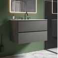 thumbnail image 2 of CITTANEO 30" Floating Bathroom Vanity with 3-Hole Ceramic Sink, Contemporary Bathroom Cabinet with 2 Drawers, Gray, 2 of 7