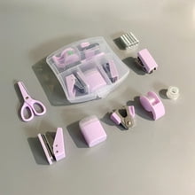 8pcs Portable Mini Office Study Stationery Set Includes Hole Puncher Stapler Tape Dispenser Pen Holder Scissors 500pcs 10 Staples Mini Office Supplies Desktop Paperclip Storage Box With 2 Pen Pouches
