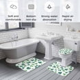 thumbnail image 3 of Sage Green Shamrocks Bathroom Rugs Sets 3 Piece St. Patricks Day Spring Small Bath Mats Set Non Slip Absorbent Bath Mat with U-Shaped Contour Rug Toilet Lid Cover for Bathroom Decorations, 3 of 8
