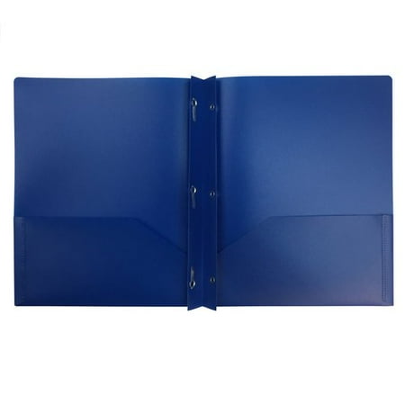 3-Prong Poly Portfolio Folder, 10pk, Blue