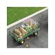 thumbnail image 3 of 900 lbs garden cart on wheels con adjustable handles: heavy - duty steel garden wagon con removable mesh sides to convert into a flatbed wagon para lawn y farm yard, 3 of 4