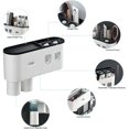 thumbnail image 2 of Double Automatic Toothpaste Dispensers Squeezer Kit with Toothbrush Holder Wall Mounted, Large Storage Organizer, 2 of 5