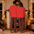 thumbnail image 5 of successthop Matching Christmas Pajamas Couples Deer Long Sleeve Crewneck Pullover Top and Pant Nightwear with Pockets, 5 of 7