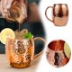 thumbnail image 2 of Vaso Mule de acero inoxidable 304 con acabado de cobre - Duradero, textura única, vaso de cóctel - para mulas, bebidas, presentación elegante, 2 of 8