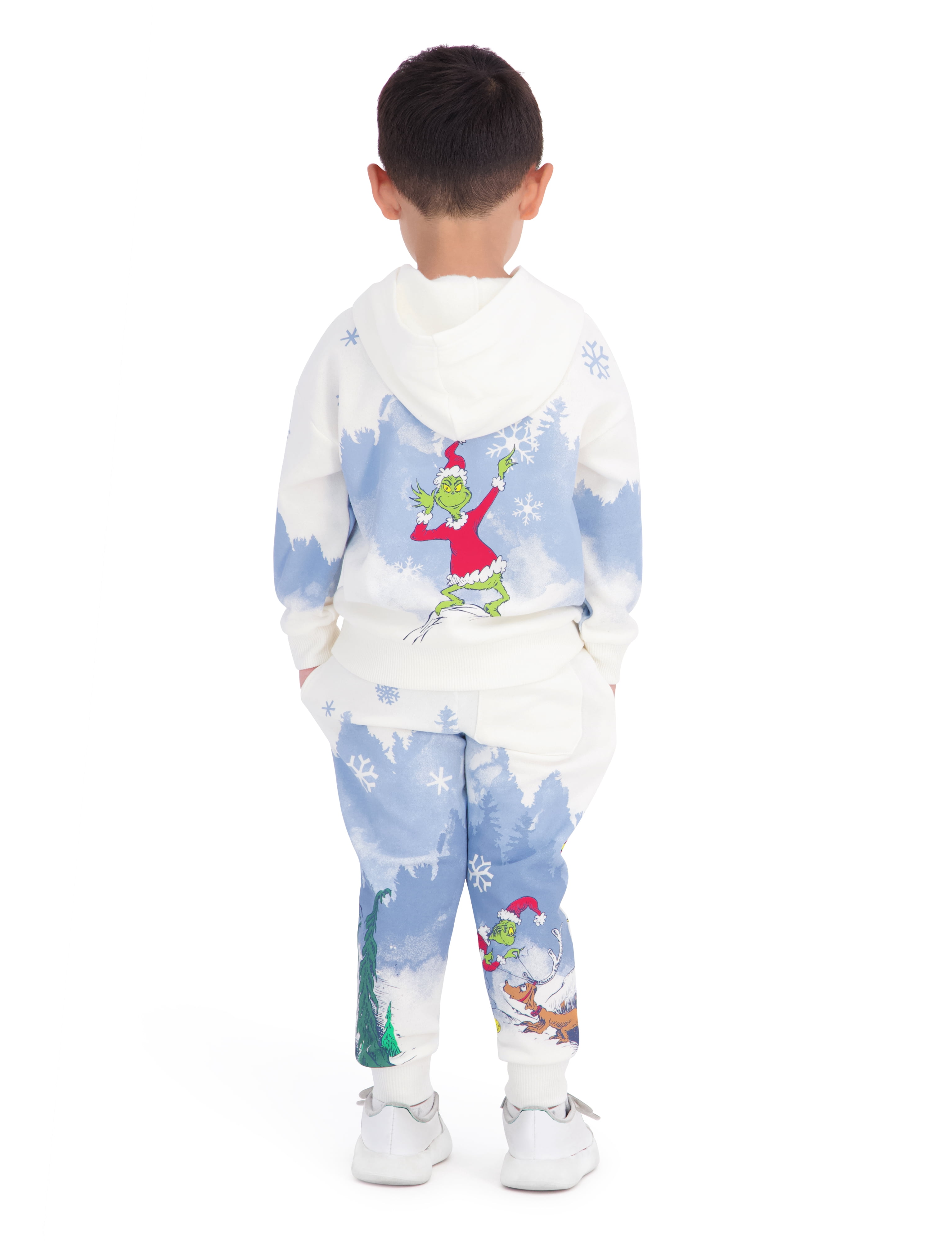 Dr. Seuss The Grinch Toddler Boy Ivory Hoodie and Jogger Set, Sizes 12M-5T