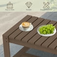 thumbnail image 6 of EAGLE PEAK Natural Real Wood Cedar Ourdoor Coffee Table with Slat Top for Garden Lawn Porch Balcony, Rectangular, 6 of 9