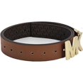thumbnail image 7 of Michael Kors Reversible Logo Leather Buckle Waist Belt, Brown, Large, 7 of 7