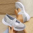 thumbnail image 6 of Womens Orthopedic Shoes Athletic Shoes Women Slip On Shoes Women Mary Jane Sneakers Women Mary Jane Shoes Slip On Walking Flats Comfortable Dressy Knit Washable Casual Nurse Shoe Gray 9, 6 of 6