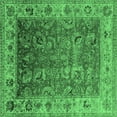 thumbnail image 1 of Ahgly Company Indoor Square Oriental Emerald Green Traditional Area Rugs, 4' Square, 1 of 4