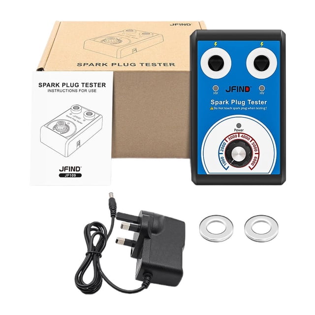 Adjustable Double-Hole Spark Plug Tester for 12V Gasoline Vehicles to Test Performance and Ignition Strength