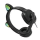 thumbnail image 3 of Auriculares Worallymy con Bluetooth 5,0, bonitos auriculares con orejas de gato, auriculares para juegos, auriculares inalámbricos con luz LED degradada, auriculares estéreo HIFI Worallymy JD735801974, 3 of 7