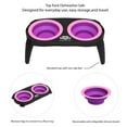 thumbnail image 3 of PETMAKER Elevated Pet Food Bowls with Non-Slip Collapsible Stand (Pink), 3 of 8