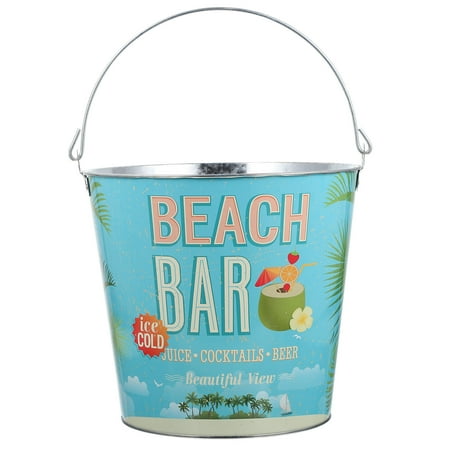 

1 Set Vintage Ice Bucket Iron Ice Cocktail Bucket Ice Cube Container with Bottle Opener