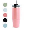 thumbnail image 3 of Gran capacidad de la botella de vacío aislada de café con aislamiento de café taza de té de ejercicio jogging de acero inoxidable Taza con tapa transparente en casa rosa 600ml Advancent HA011613-05B, 3 of 7