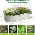thumbnail image 2 of Raised Garden Bed Set of 2, 4.5x2x1.5FT Galvanized Raised Garden Bed, Outdoor Large Planter Raised Beds Open Base with Safety Edge and Glove for Vegetables Flowers Ground Planter, 2 of 8