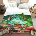 thumbnail image 3 of Mushroom Frog Blanket Gift for Girls Boys-60x80 Inches Soft Flannel Blanket Mushroom Gifts for Mushrooms Lover Cottagecore Room Decor Throw Blankets Cute Mushroom Stuff for Women Adult Teen-Twin Size, 3 of 6