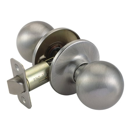 Design House 781872 Ball 2-WayAdujustable Latch Passage Door Knob, Satin