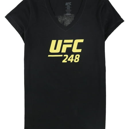 UFC Womens 248 Two Title Fights Graphic T-Shirt, Black, X-Large