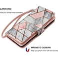 thumbnail image 6 of Njjex Wallet Case For iPhone 14 Pro Max 6.7" 2022, For iPhone 14 Pro Max Case, [9 Card Slots] PU Leather ID Credit Holder Folio Flip [Detachable] Kickstand Magnetic Phone Cover & Lanyard [Marble Pink], 6 of 7