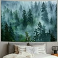 thumbnail image 2 of Shiartex Misty Forest Tapestry for Bedroom, Nature Mist Foggy Landscape Wall Tapestry Hanging, Green Trees Wall Art Vintage Retro Room Decor for Living Room College Dorm Multi Size Painting, 2 of 6