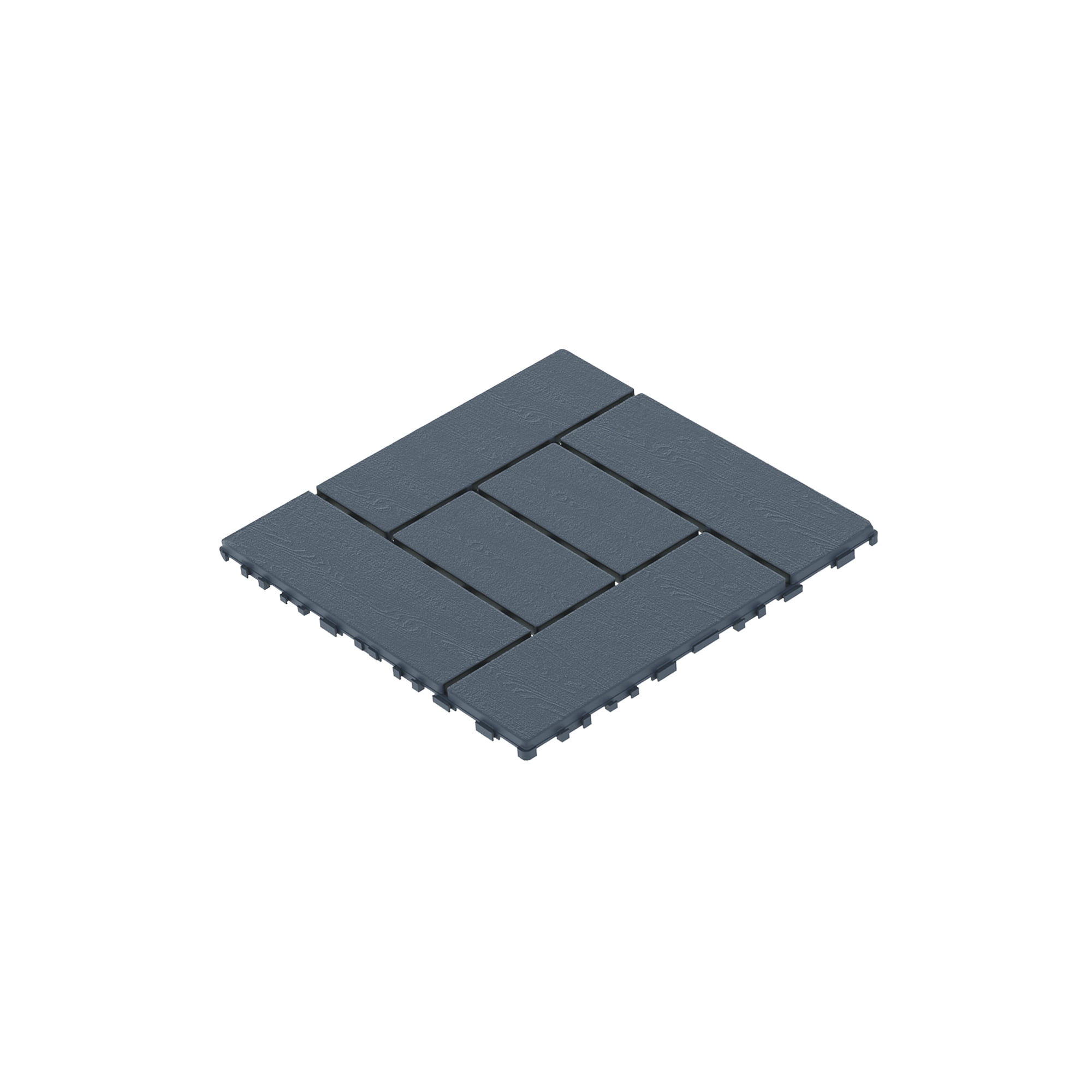 Miniyam 44 Pcs Interlocking Deck Tiles, 12" x 12" Polypropylene, for Outdoor Balcony Garden Gray