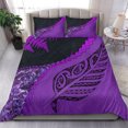 thumbnail image 1 of Juego de cama Paua Shell Maori Silver Fern, Violeta, 1 of 6