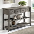 thumbnail image 5 of Walker Edison Transitional 48" Solid Wood 2-Drawer Buffet in Gray, 5 of 5