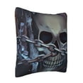 thumbnail image 2 of ZICANCN Horror Skull Chains Decorative Throw Pillow Covers, Bed Couch Sofa Decorative Knit Pillow Covers for Living Room Farmhouse, 16"x16", 2 of 8
