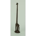 thumbnail image 3 of Rustic Brown Cast Iron Long Neck Giraffe Paper Towel Holder, 3 of 4