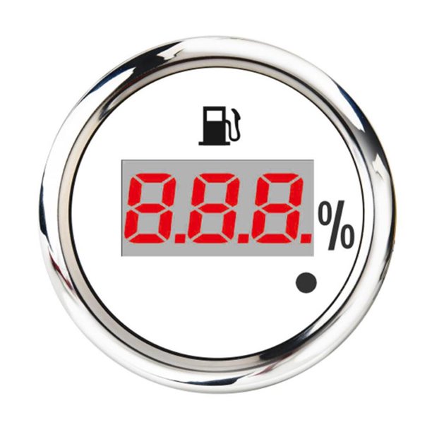 Medidor de monitor de relación de aire / electrónico universal, LED digital azul, 2 pulgadas, 52 mm para automóvil, vehículo automotriz Cola Indicador de nivel de combustible digital