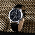thumbnail image 2 of Reloj de cuarzo para mujer, relojes para mujer, reloj de pulsera analógico con correa de cuero de cuarzo informal para hombre y mujer, 2 of 2