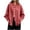 06#Red, variant on Women's Frog Button Mandarin Collar Shirt Long Sleeve Lantern Sleeve Loose Cotton Blouse Casual Open Front Top M