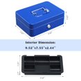 thumbnail image 4 of Caja de Acero xydled Azul con Bandeja Extraíble para Monedas y Cerradura de Llave, 4 of 8
