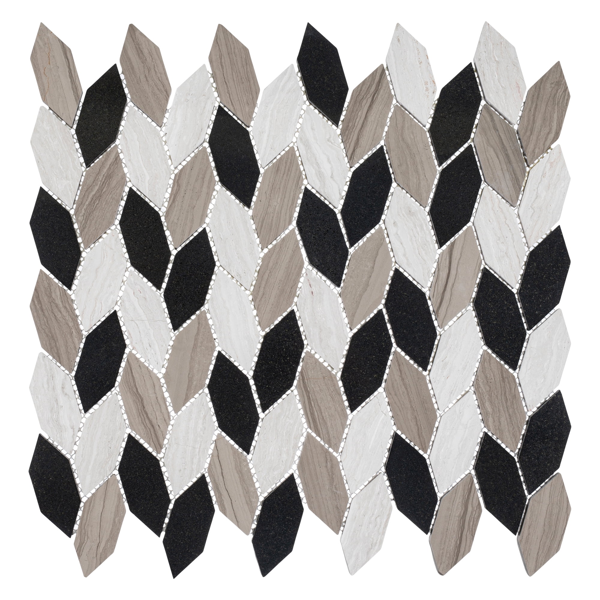 Channing Elongated Hex 1" x 2.5" Marble Honeycomb Mosaic Wall & Floor Tile