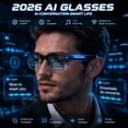 thumbnail image 4 of 2026 Unisex AI Smart Glasses, ChatGPT Powered, 164-Language Real-Time Translation, 6 Hours Music Play, Auto Photochromic Lenses Turn into Sunglasses in Sunlight, 4 of 9